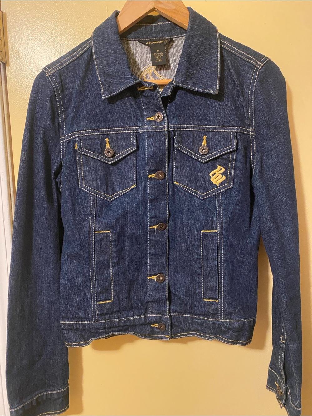 Vintage Y2K Rocawear Embroidered Denim Jacket - Women's Size M